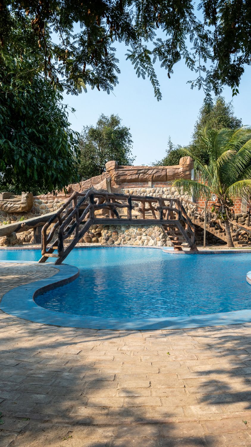 Jardines y piscina de Ranas Porongo